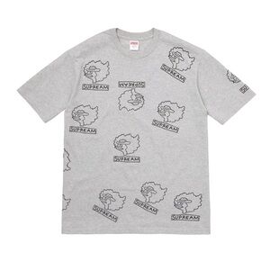 Supreme F/W17 Gonz Heads Tee T-Shirt Heather Grey Size M All-Over Print